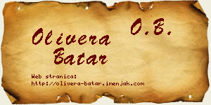 Olivera Batar vizit kartica